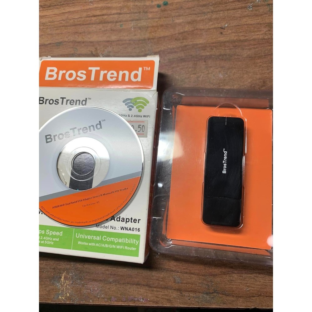 Brostrend AC600 Wifi Dual Band USB Adapter 5GHZ 2.4 GHz WIFI